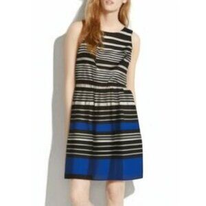 AS U WISH Black White Blue Striped Fit & Flare Sundress Women's Juniors Size 3